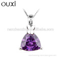 Y30124 OUXI 925 sterling silver solid gemstone sterling silver pendant